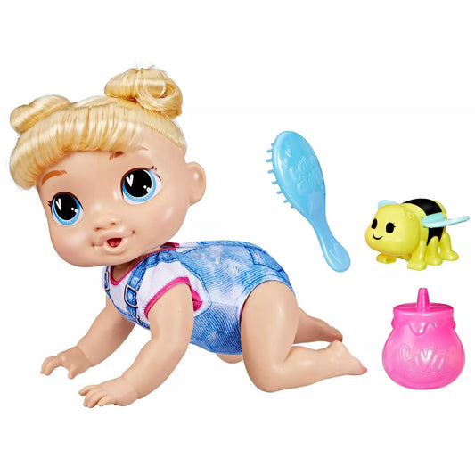 Baby Alive Crawl N Play Baby Doll Harper: Interactive Toy for Kids, Blonde Hair, Blue Eyes, Ages 3+