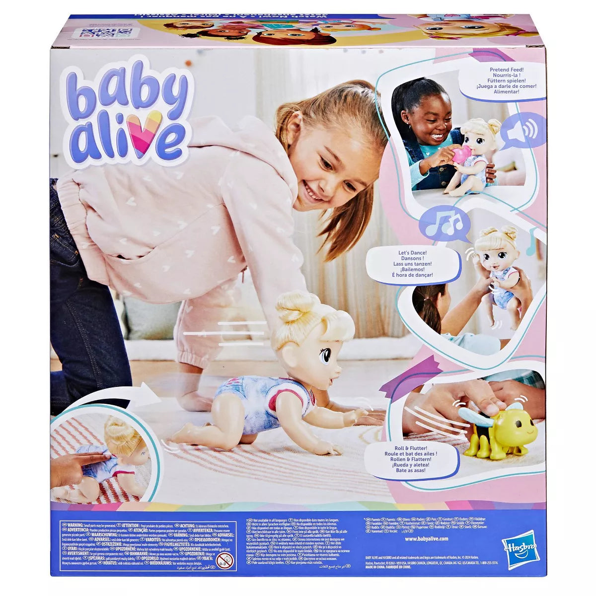 Baby Alive Crawl N Play Baby Doll Harper: Interactive Toy for Kids, Blonde Hair, Blue Eyes, Ages 3+