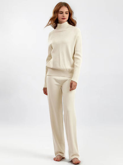 Basic Bae Turtleneck Raglan Sleeve Top and Pants Sweater Set