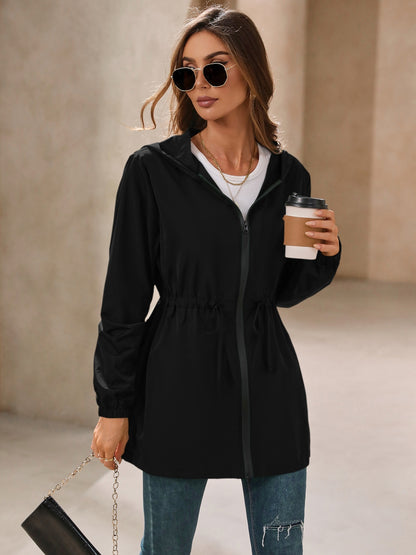 Ivy Lane Outdoor Waterproof Long Sleeve Hooded Windbreaker