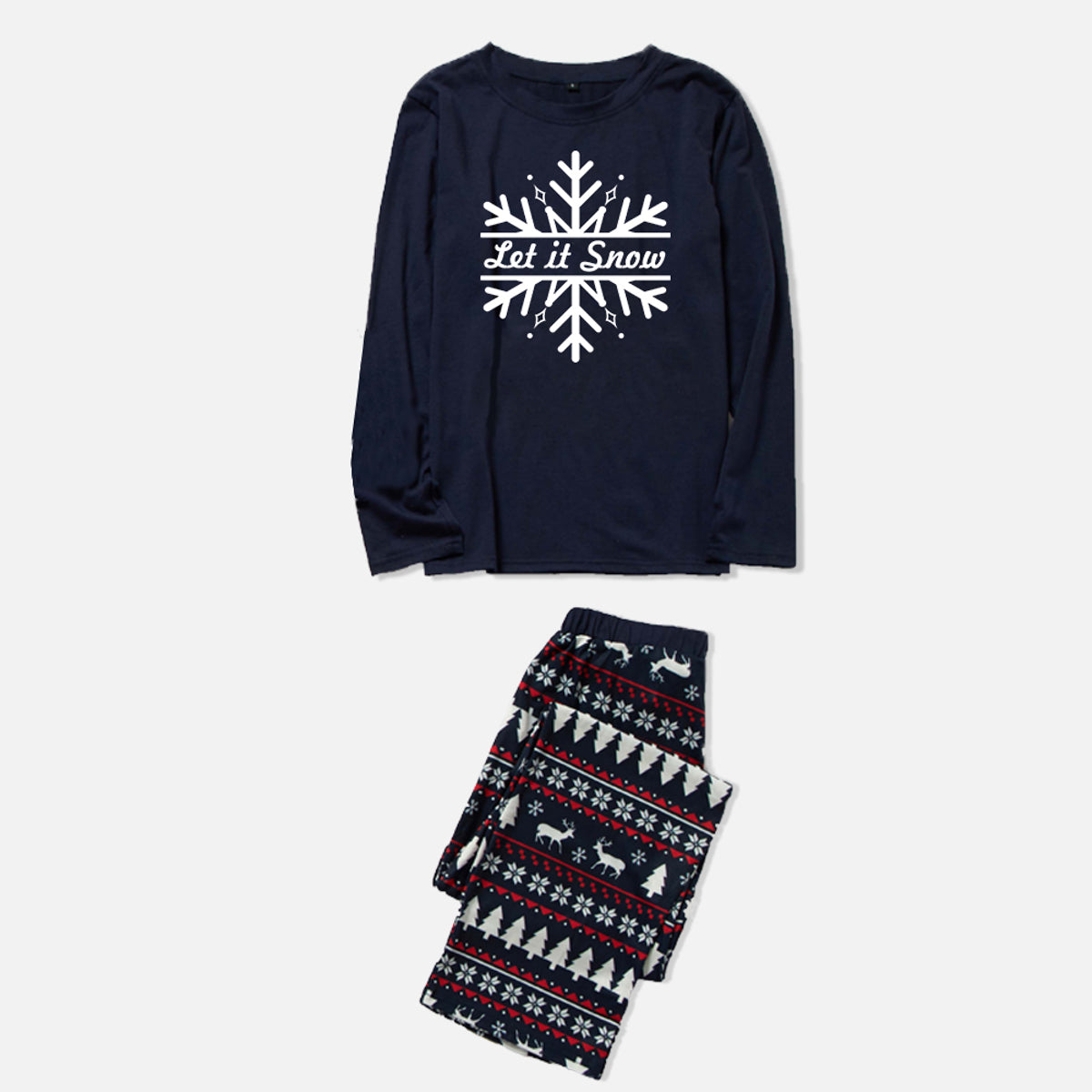 LET IT SNOW Graphic Top and Pants Set