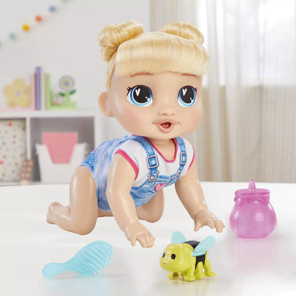 Baby Alive Crawl N Play Baby Doll Harper: Interactive Toy for Kids, Blonde Hair, Blue Eyes, Ages 3+