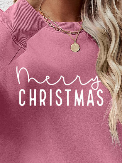 MERRY CHRISTMAS Dropped Shoulder Sweatshirt