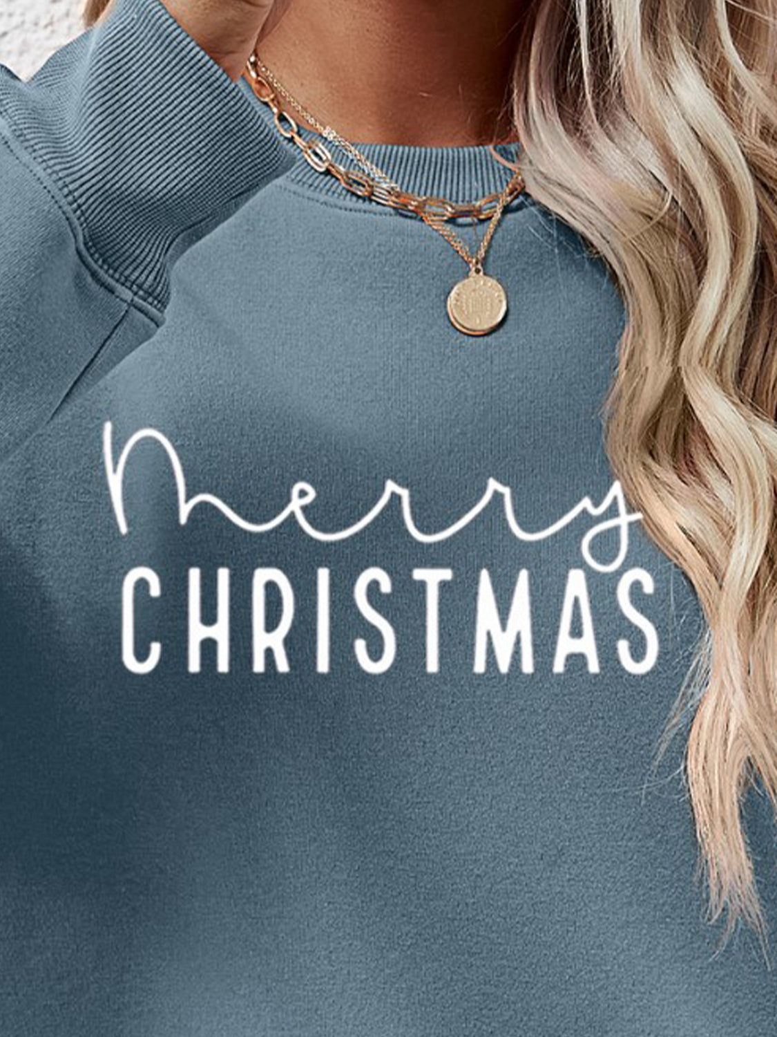 MERRY CHRISTMAS Dropped Shoulder Sweatshirt