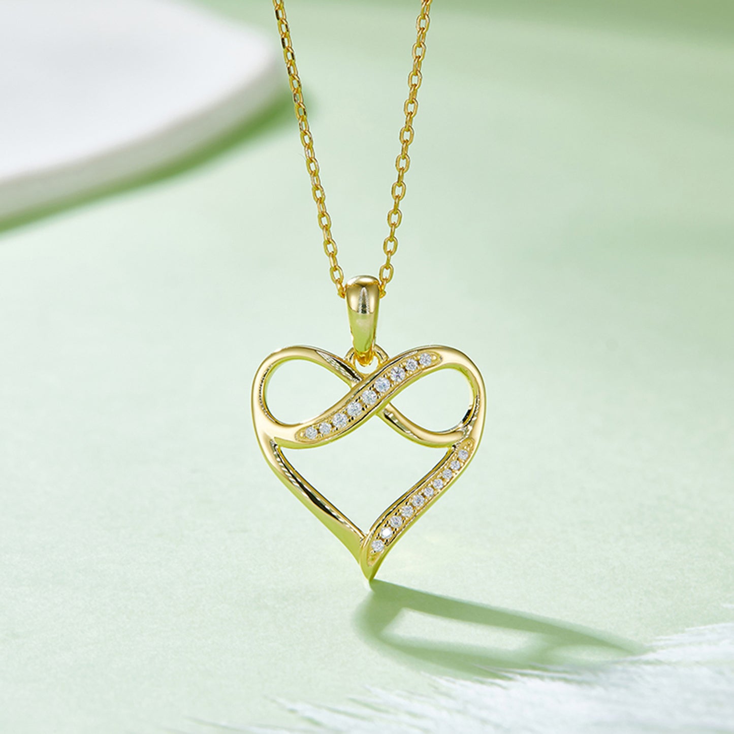 Moissanite 925 Sterling Silver Heart Necklace