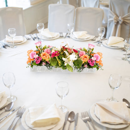 Clear Acrylic Flower Vase Rectangular Floral Centerpiece for Table Decoration Modern Flower Holder for Mother's Day Valentine's Day Wedding Party 12 Holes