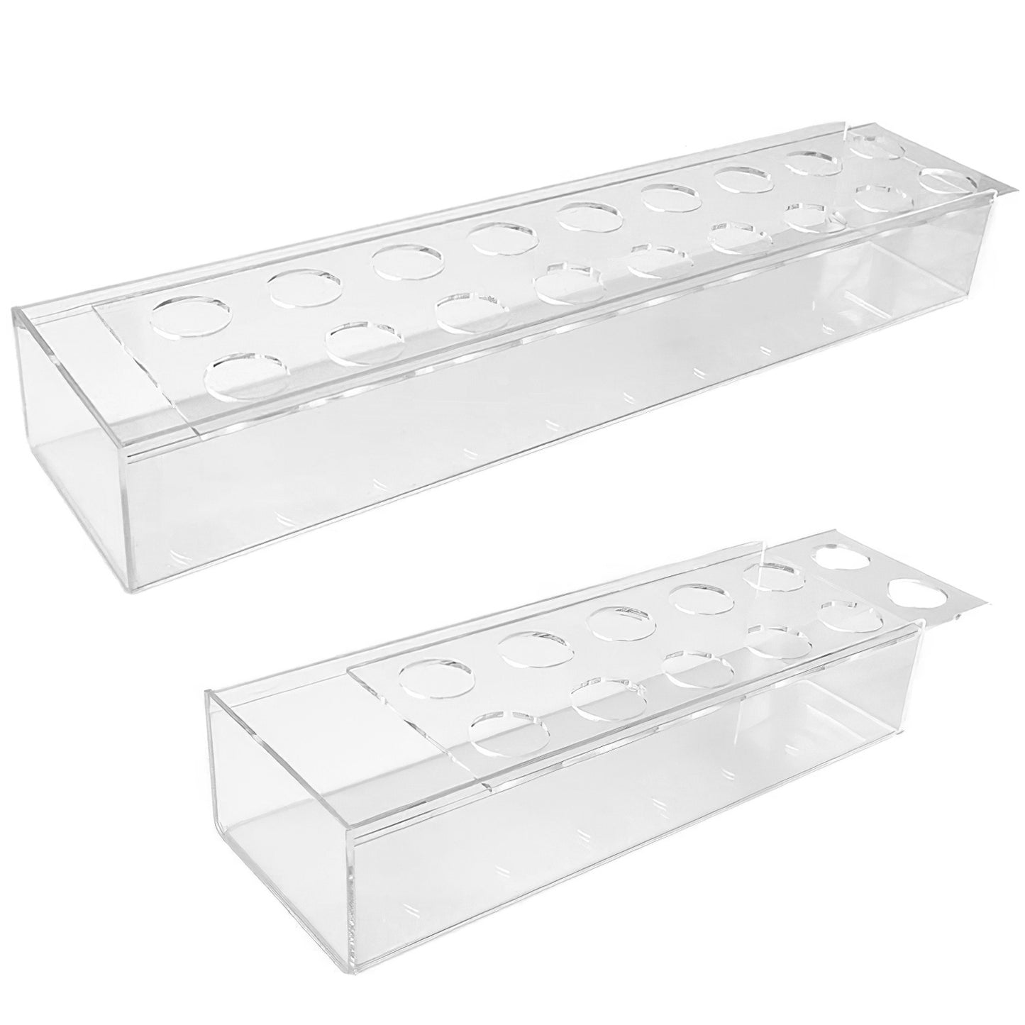 Clear Acrylic Flower Vase Rectangular Floral Centerpiece for Table Decoration Modern Flower Holder for Mother's Day Valentine's Day Wedding Party 12 Holes