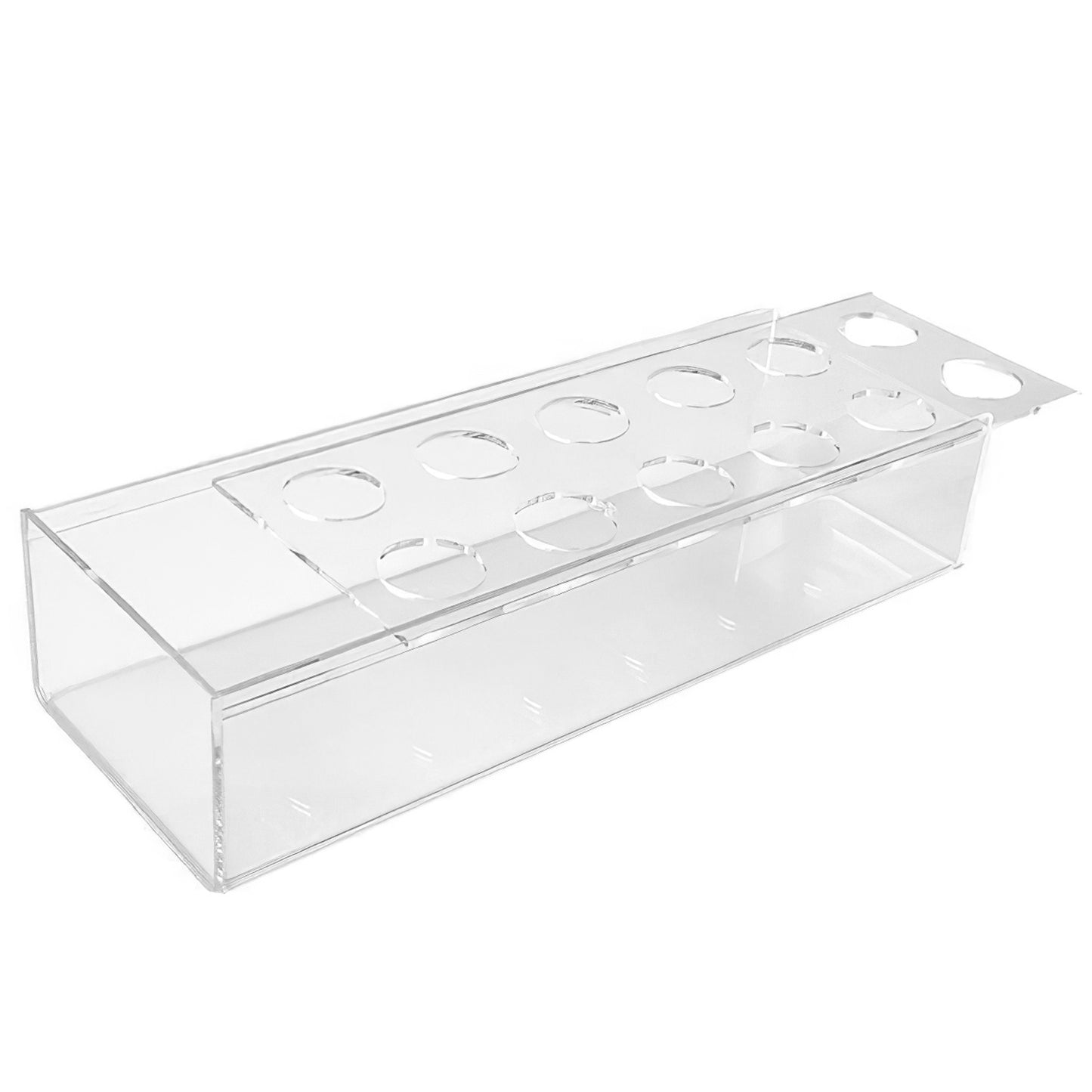 Clear Acrylic Flower Vase Rectangular Floral Centerpiece for Table Decoration Modern Flower Holder for Mother's Day Valentine's Day Wedding Party 12 Holes