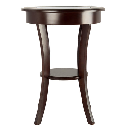 Cassie Round Accent Table with Glass