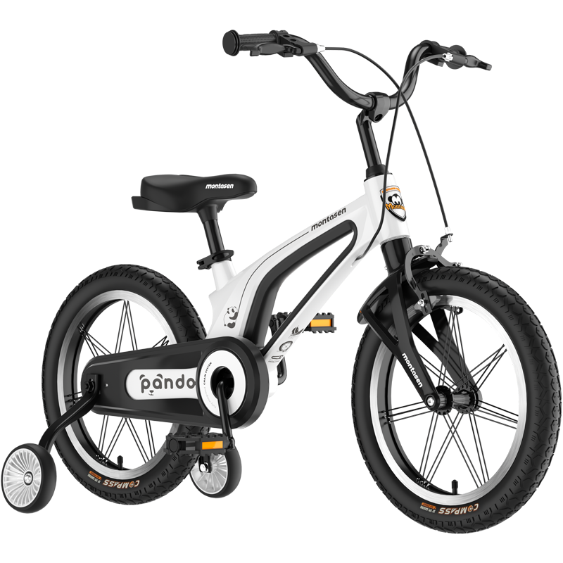 M-F800-16 inch Kids Bike for Girls and Boys, Magnesium Alloy Frame with Auxiliary Wheel, Kids Single Speed Cruiser Bike.