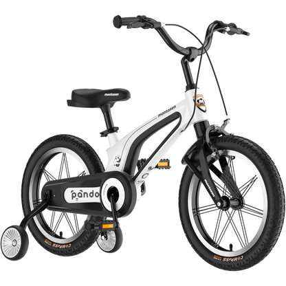 M-F800-16 inch Kids Bike for Girls and Boys, Magnesium Alloy Frame with Auxiliary Wheel, Kids Single Speed Cruiser Bike.