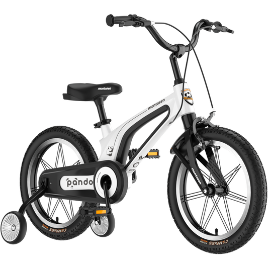 M-F800-16 inch Kids Bike for Girls and Boys, Magnesium Alloy Frame with Auxiliary Wheel, Kids Single Speed Cruiser Bike.