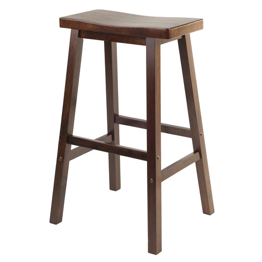 Satori 29" Saddle Seat Bar Stool Antique Walnut