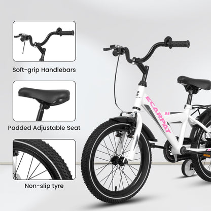 A16115 Kids Bike 16 inch for Boys & Girls with Training Wheels, Freestyle Kids' Bicycle with fender and carrier.