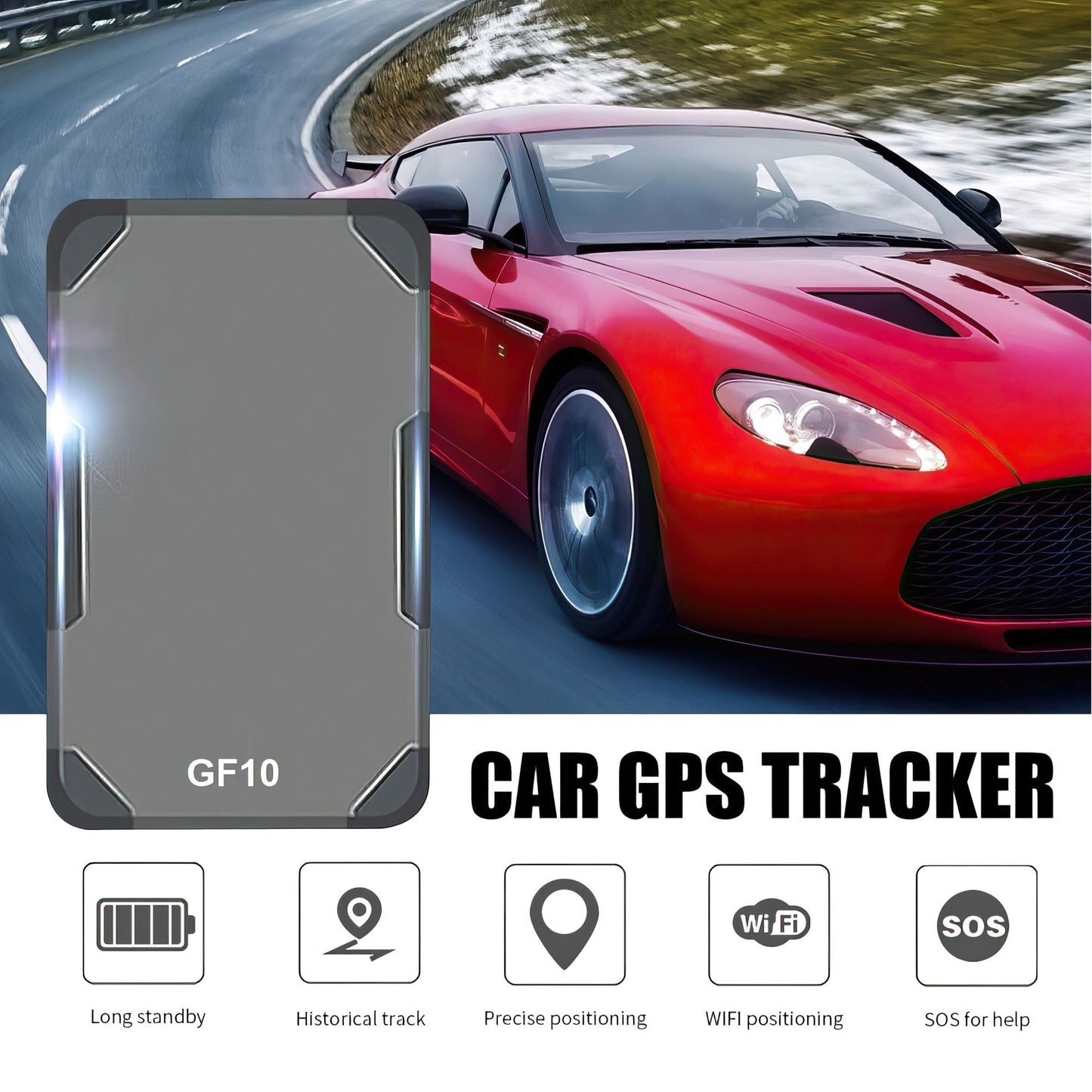 Easy Mount GF10 Portable GPS Car Tracking Device GSM 4G-Lte Tracker