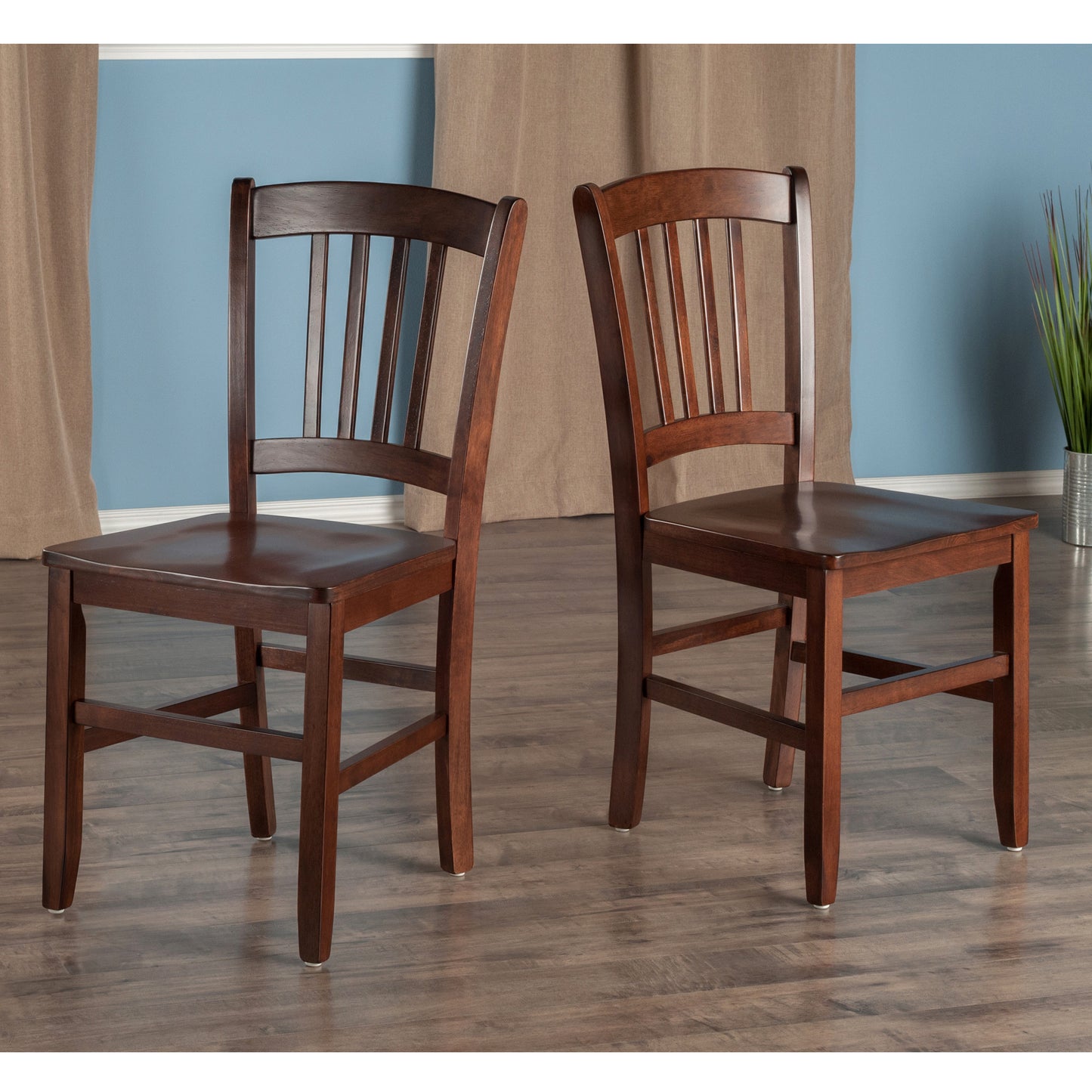 Madison 2-Pc Set Slat Back Chairs