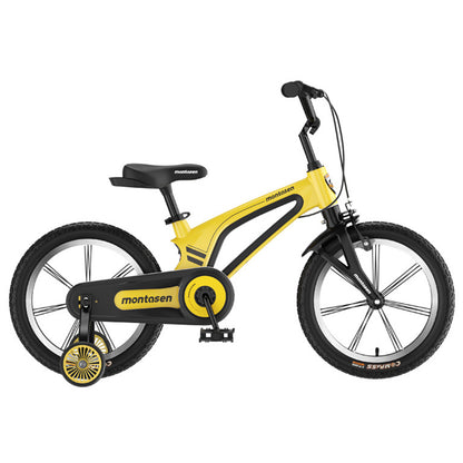 M-F800-14 inch Kids Bike for Girls and Boys, Magnesium Alloy Frame with Auxiliary Wheel, Kids Single Speed Cruiser Bike.