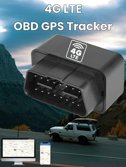 OBD2 GPS Tracker Real Time Vehicle Tracking Device 4G OBD II Car + $5 SIM