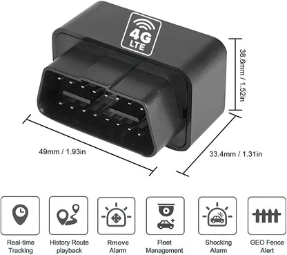 OBD2 GPS Tracker Real Time Vehicle Tracking Device 4G OBD II Car + $5 SIM