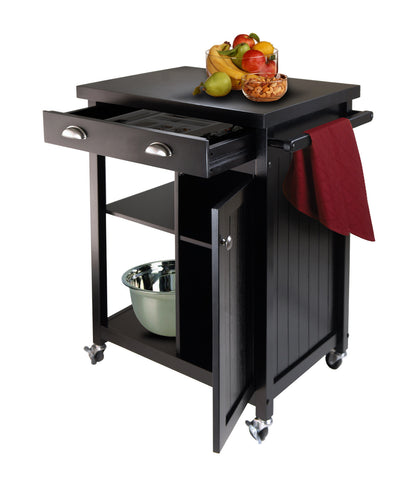 Timber Kitchen Cart with Wainscot panel