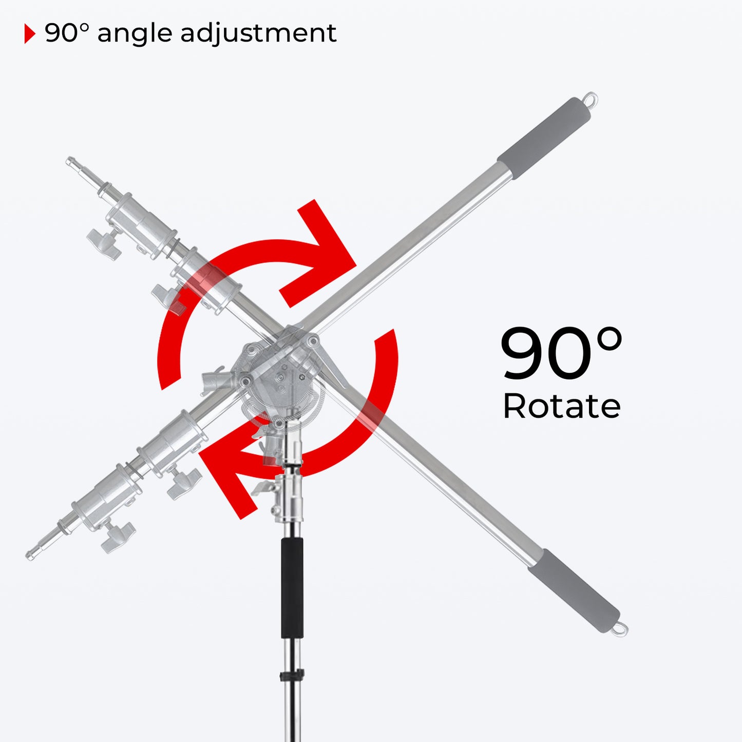 C-Stand Boom Arm C-Stand Cross Arm, 2.58-7.58 inch Length Adjustable Photography Boom Arm for C-Stand, Heavy Duty Stainless Steel Cross Arm for C-Stand with Carry Bag