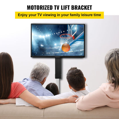 VEVOR Motorized TV Lift Stroke Length 28 Inches Motorized TV Mount Fit for Max.50 Inch TV Lift with Remote Control Height Adjustable 38-65 Inch,Load Capacity 132 Lbs