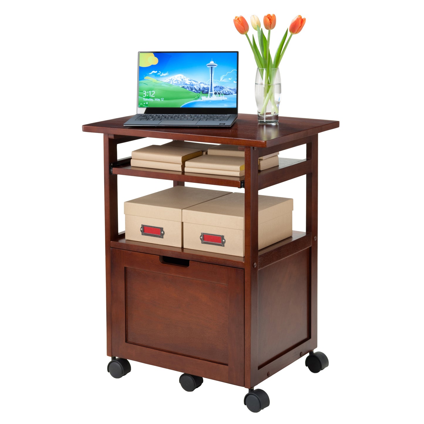 Piper Work Cart / Printer Stand with key board