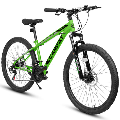 A2610 26 inch Mountain Bike 21 Speeds, Suspension Fork, Steel Frame Disc-Brake for Men Women Bicycle Adlut Bike