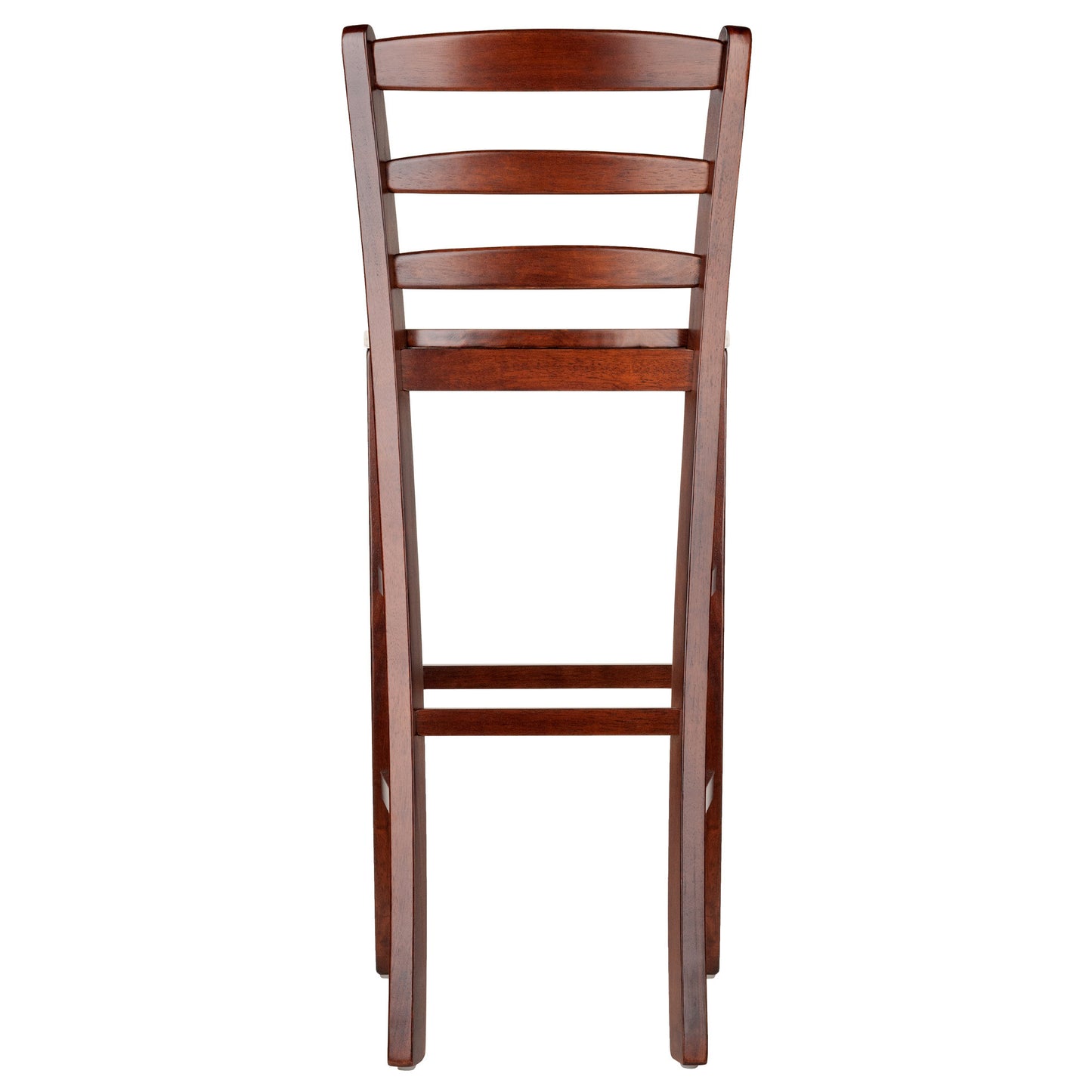 Benjamin 2-PC Ladder Back 30" Bar Stool Set Antique Walnut