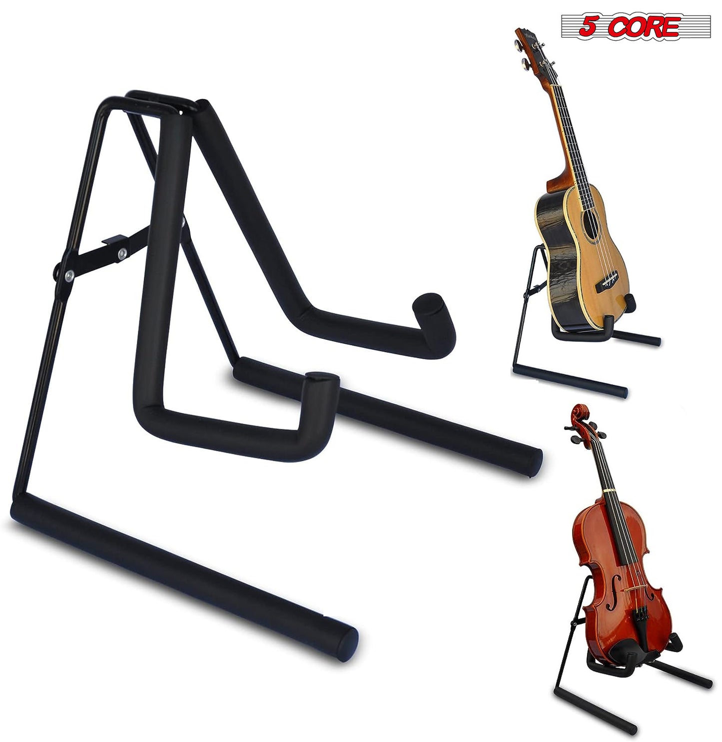 5 Core Ukulele Stand Floor Heavy Duty Violin Mandolin Banjo Mandolin Support Padded Arms Foldable Mini Uke Guitar Stands - GSS UKU