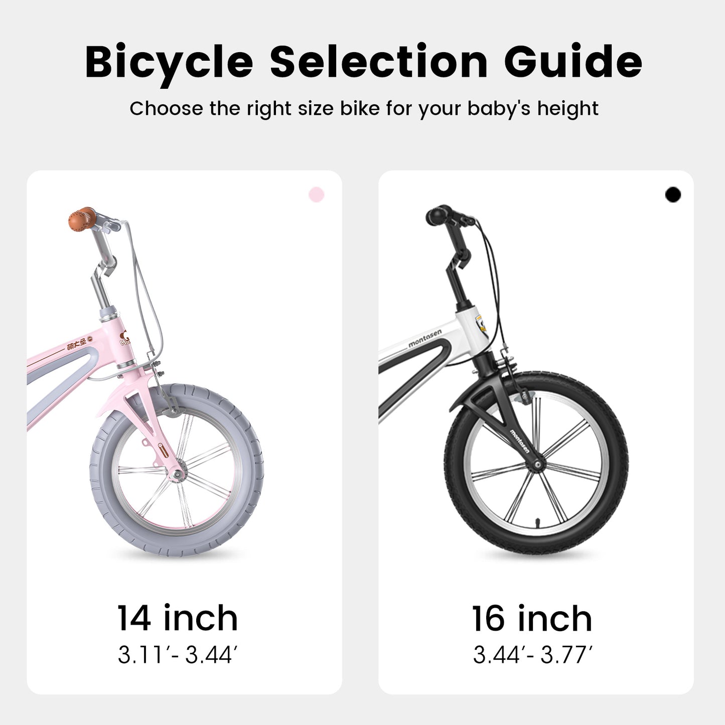 M-F800-16 inch Kids Bike for Girls and Boys, Magnesium Alloy Frame with Auxiliary Wheel, Kids Single Speed Cruiser Bike.