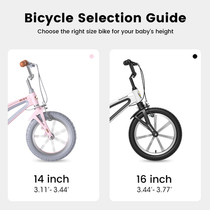 M-F800-16 inch Kids Bike for Girls and Boys, Magnesium Alloy Frame with Auxiliary Wheel, Kids Single Speed Cruiser Bike.