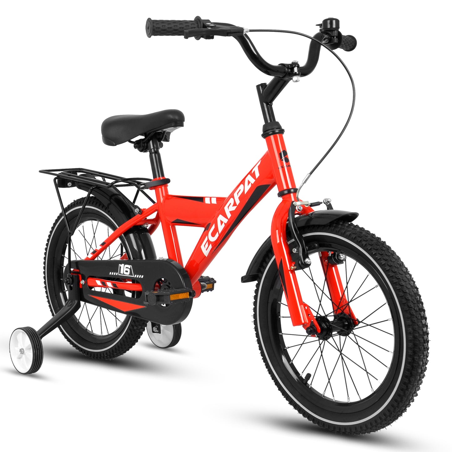 A16115 Kids Bike 16 inch for Boys & Girls with Training Wheels, Freestyle Kids' Bicycle with fender and carrier.