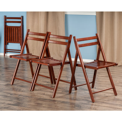 Robin 4-PC Folding Chair Set Walnut