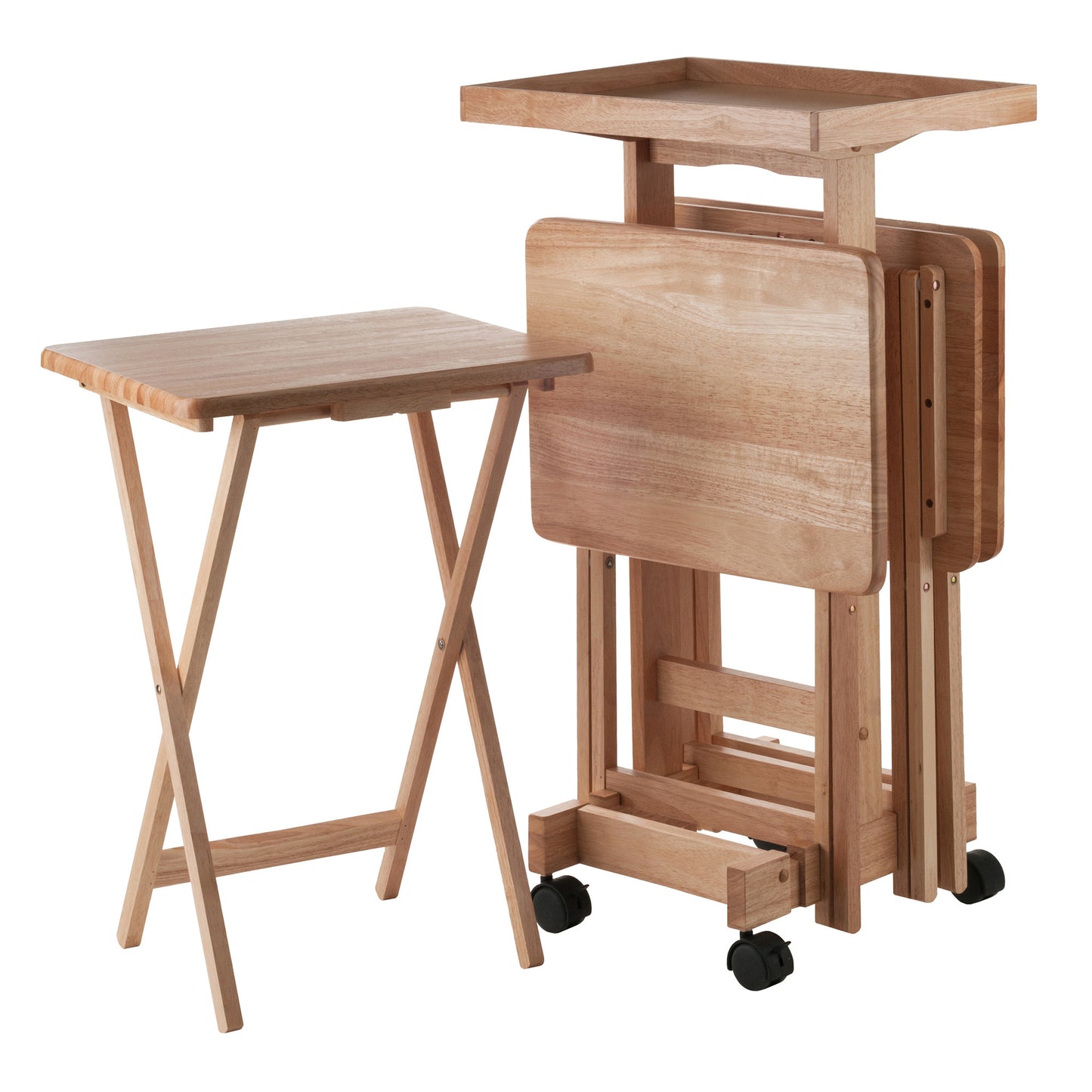 6-PC Snack Table Set Natural