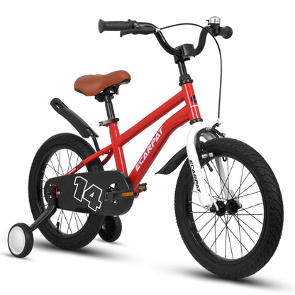 A14114 Kids Bike 14 inch for Boys & Girls with Training Wheels, Freestyle Kids' Bicycle with fender.