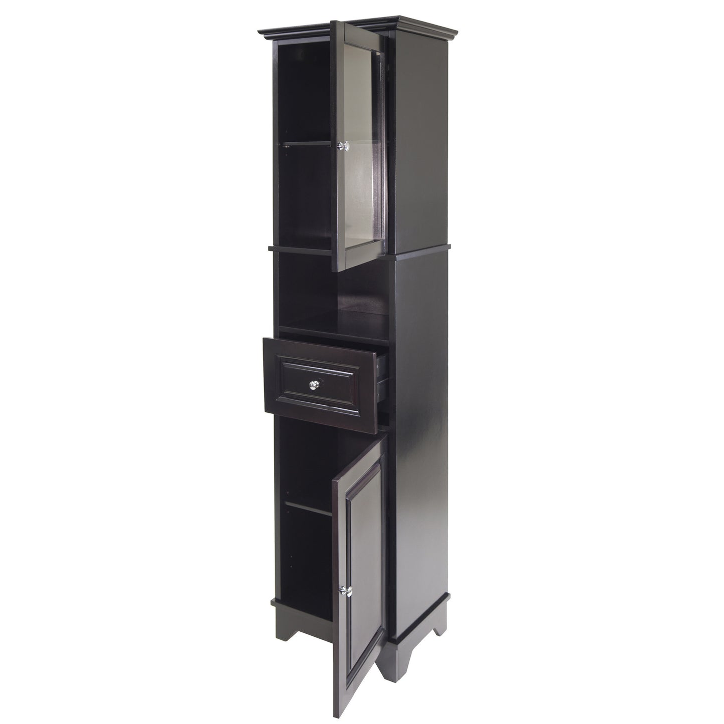 Alps Tall Cabinet with Glass Door and Drawer