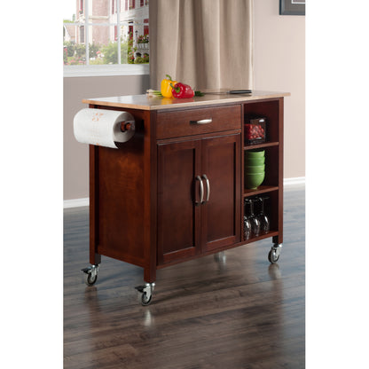 Mabel Kitchen Cart Walnut/Natural