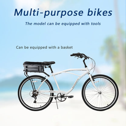 HARMI Multifunctional Adult Beach Cruiser Bike, 7-Speed Bike, Multi-Color, 26-Inch Wheels, Men's and Women's