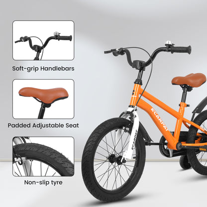 A16114 Kids Bike 16 inch for Boys & Girls with Training Wheels, Freestyle Kids' Bicycle with fender.