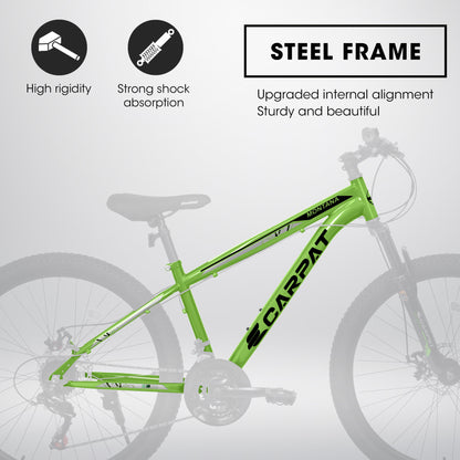 A2610 26 inch Mountain Bike 21 Speeds, Suspension Fork, Steel Frame Disc-Brake for Men Women Bicycle Adlut Bike