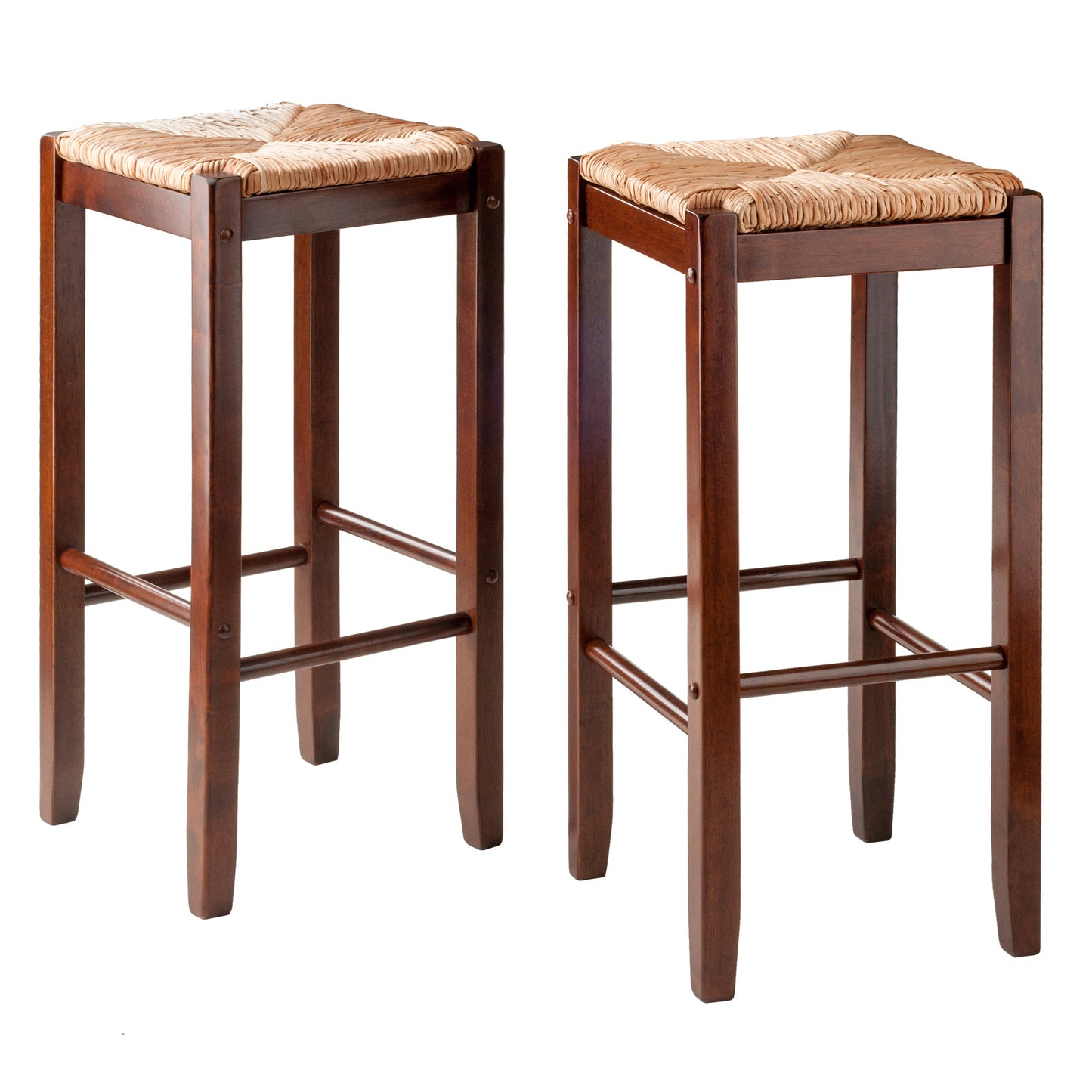 Kaden 2-PC Set Bar Stools Rush Seat