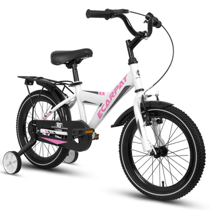 A16115 Kids Bike 16 inch for Boys & Girls with Training Wheels, Freestyle Kids' Bicycle with fender and carrier.