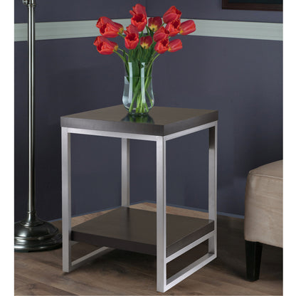 Jared End Table; Enamel Steel Tube