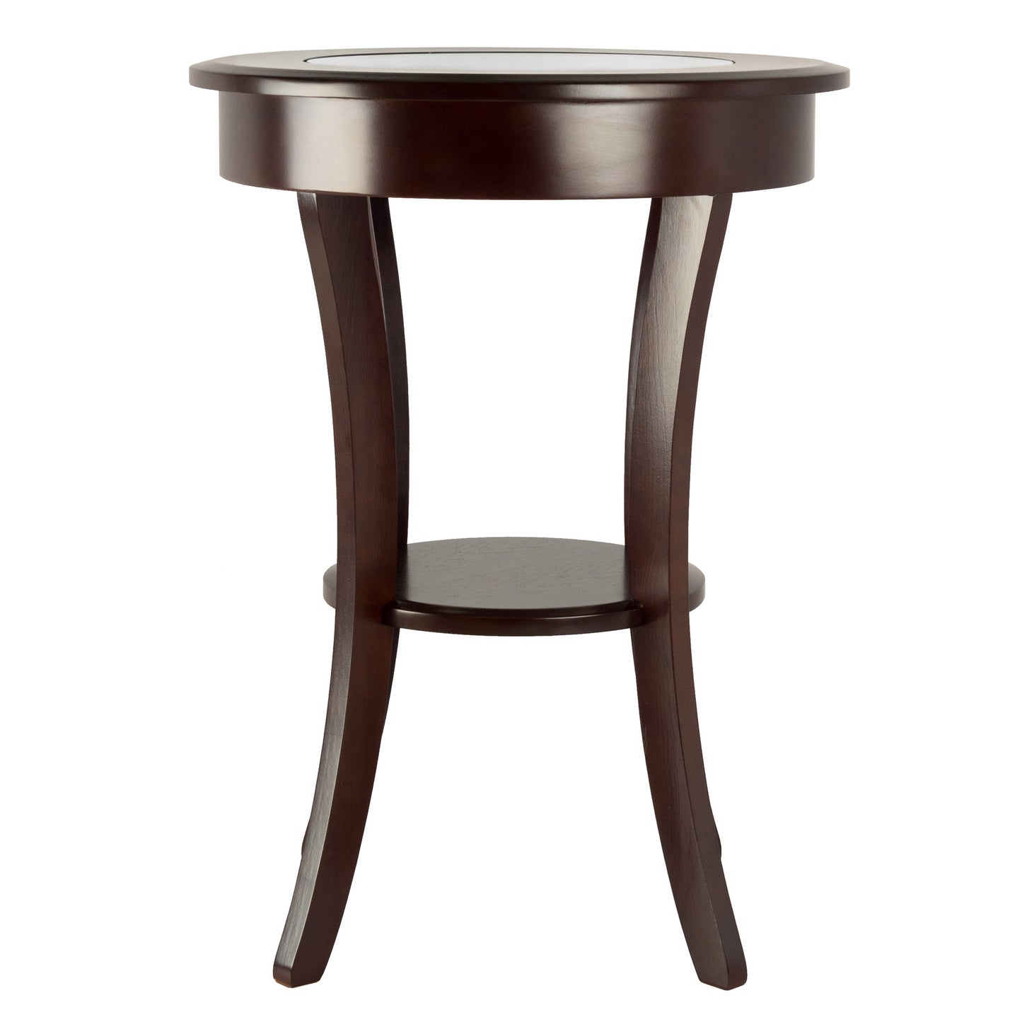 Cassie Round Accent Table with Glass