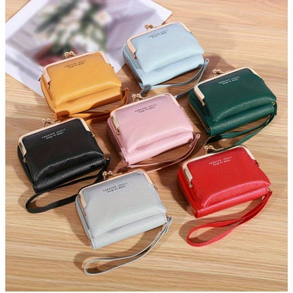 Cute change purse with coin purse card holder for women teen girls,with zipper clasp,