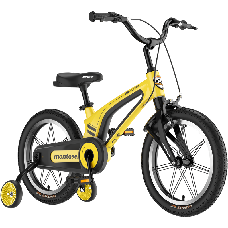 M-F800-14 inch Kids Bike for Girls and Boys, Magnesium Alloy Frame with Auxiliary Wheel, Kids Single Speed Cruiser Bike.