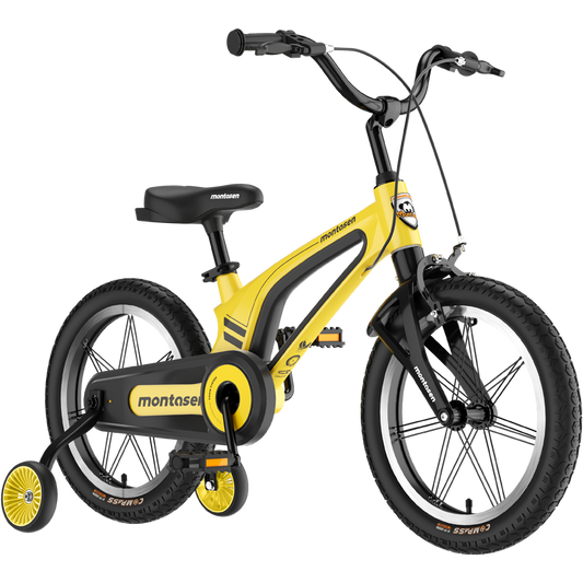 M-F800-14 inch Kids Bike for Girls and Boys, Magnesium Alloy Frame with Auxiliary Wheel, Kids Single Speed Cruiser Bike.