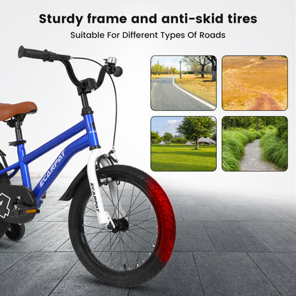 A14114 Kids Bike 14 inch for Boys & Girls with Training Wheels, Freestyle Kids' Bicycle with fender.