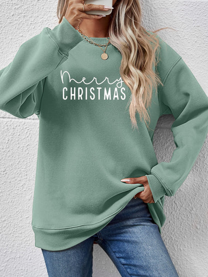 MERRY CHRISTMAS Dropped Shoulder Sweatshirt